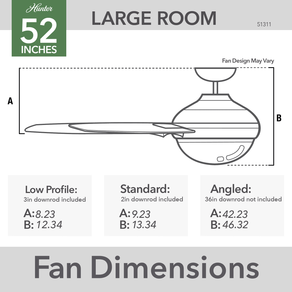 Hunter MESQUITE 51311 Fan Casual - Matte Silver