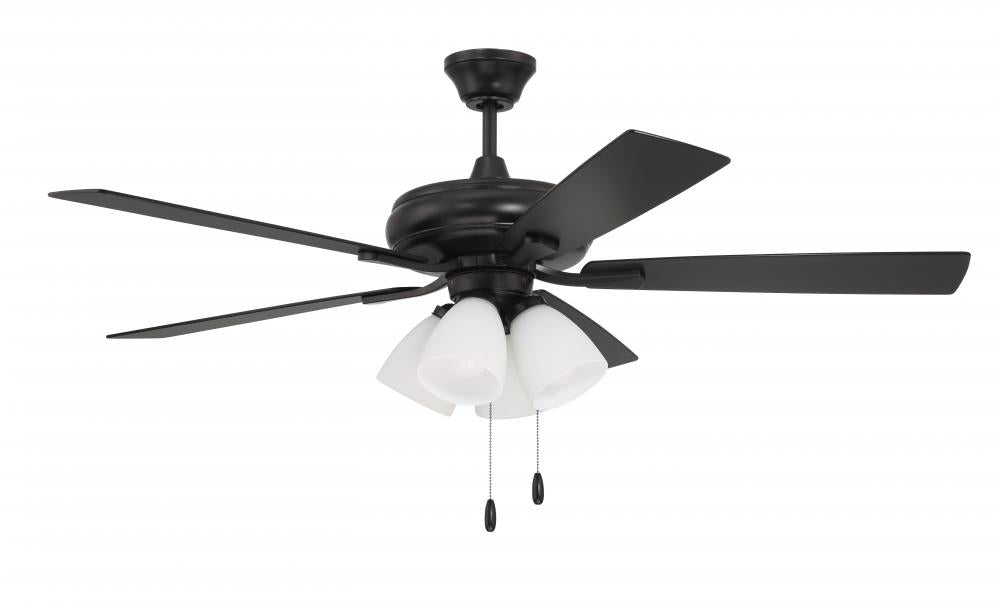 Craftmade EOS FROST 4 LIGHT ECF114FB5-FBGW Fan - Flat Black