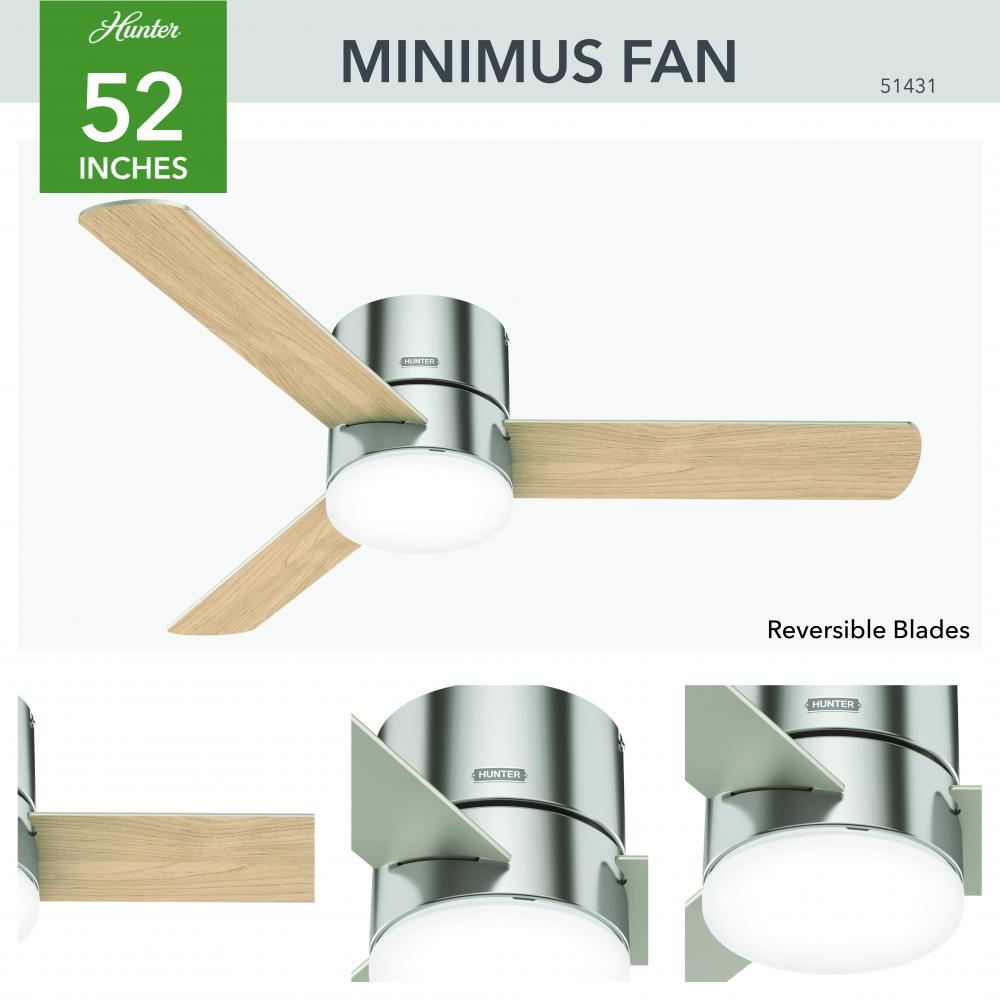 Hunter MINIMUS 51431 Fan Casual - Brushed Nickel