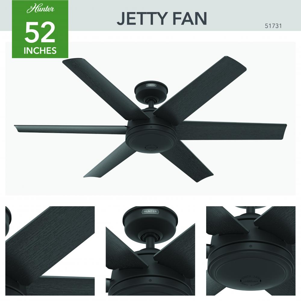 Hunter JETTY 51731 Fan Casual - Matte Black