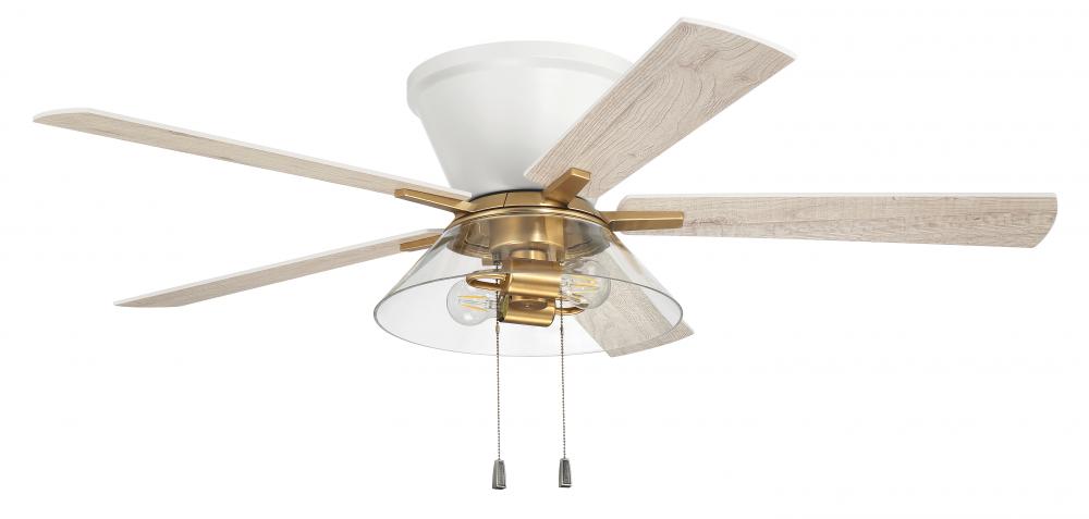 Craftmade INSIGHT IST52WSB5 Fan - White Satin Brass