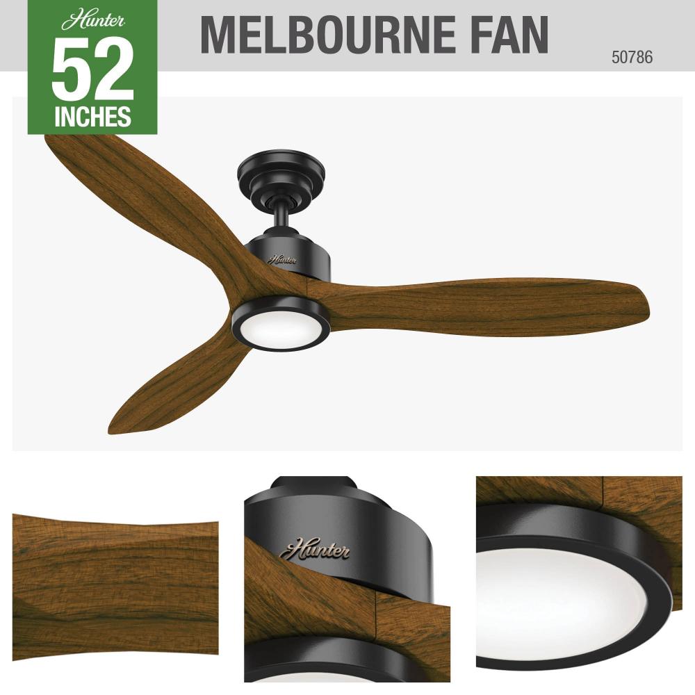 Hunter MELBOURNE 50786 Fan Casual - Matte Black