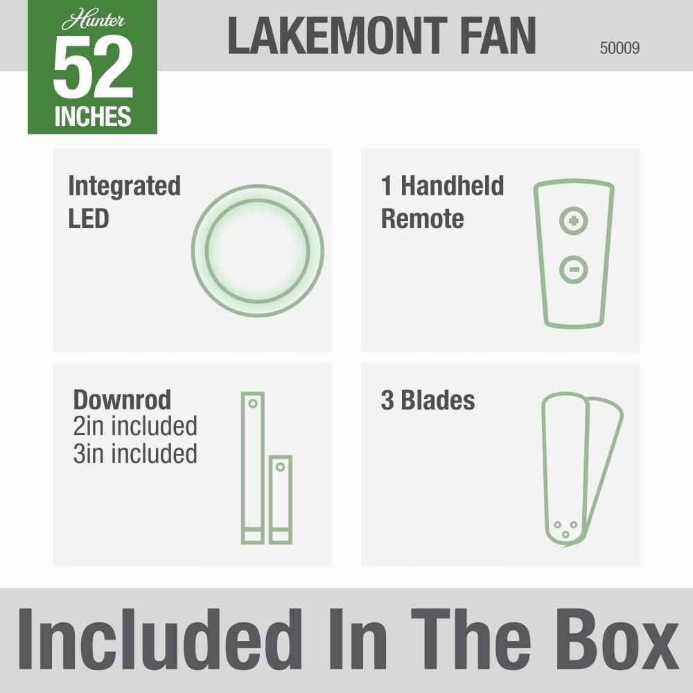 Hunter LAKEMONT 50009 Fan Casual - Matte White