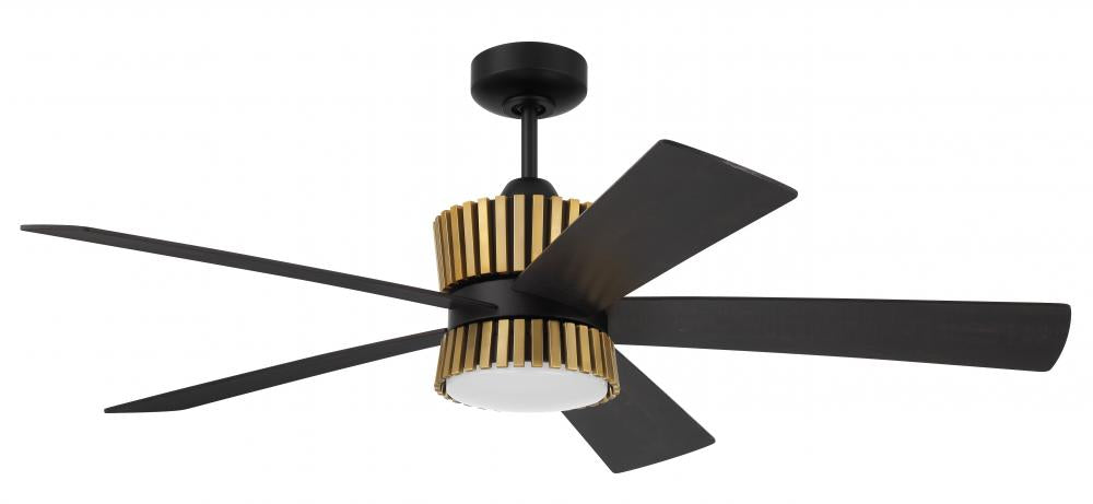 Craftmade THEIRY TRY52FBSB5 Fan - Flat Black Satin Brass