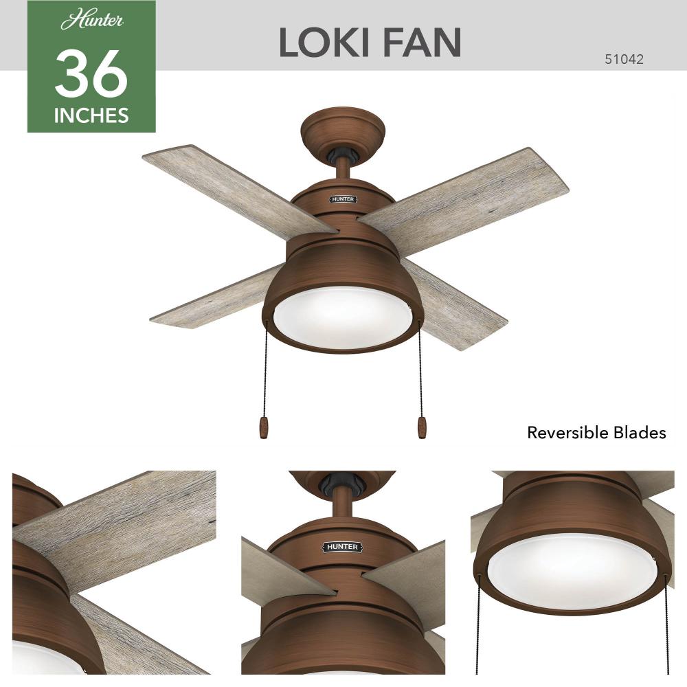 Hunter LOKI 51042 Fan Casual - Weathered Copper