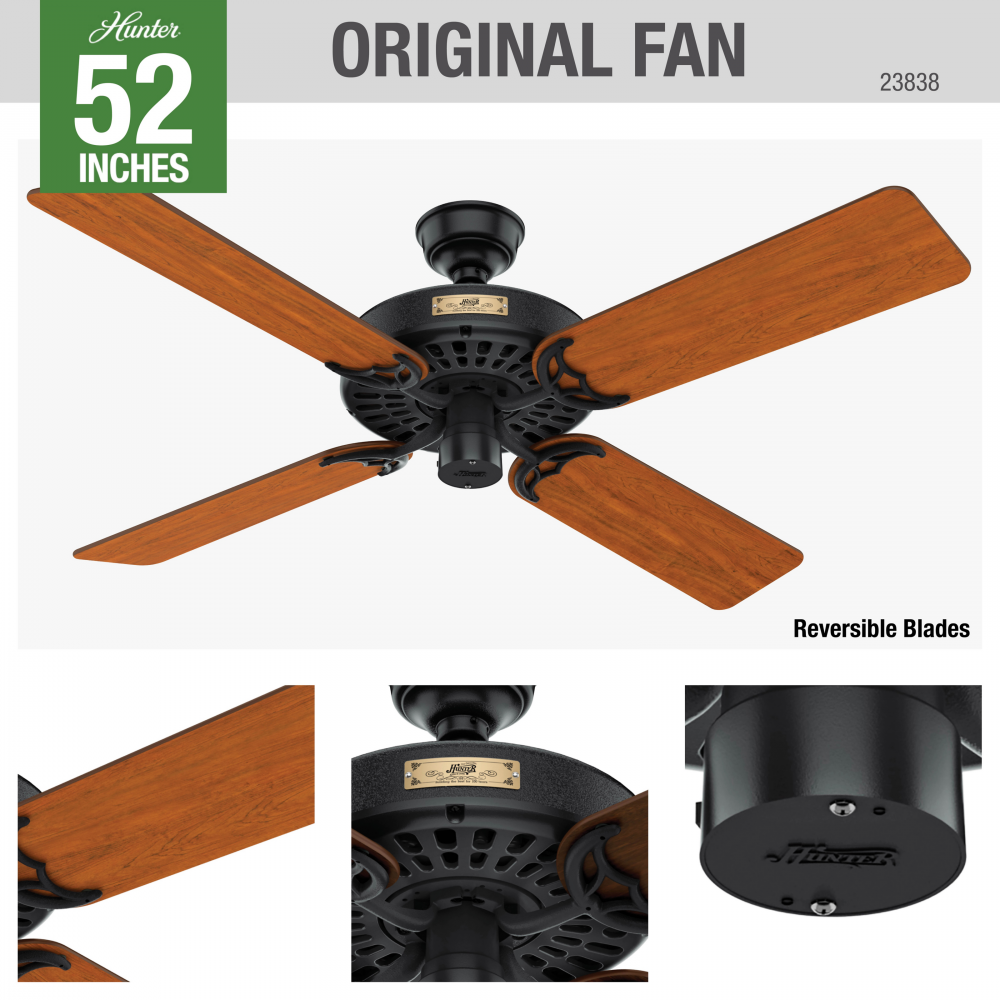 Hunter ORIGINAL 23838 Fan Country Rustic - Matte Black