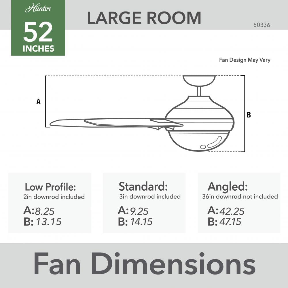 Hunter SPRING MILL 50336 Fan Industrial - Matte Black