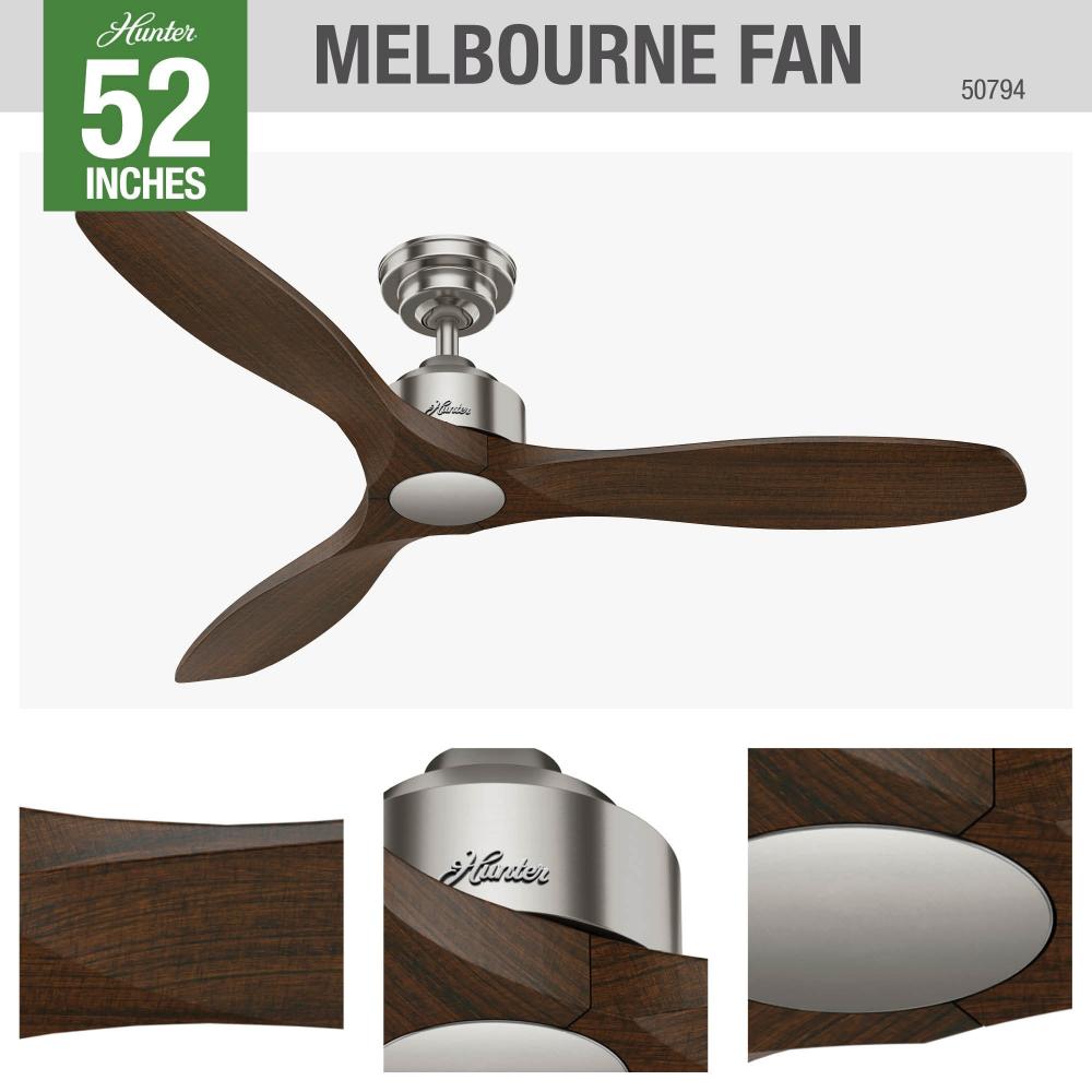 Hunter MELBOURNE 50794 Fan Casual - Brushed Nickel