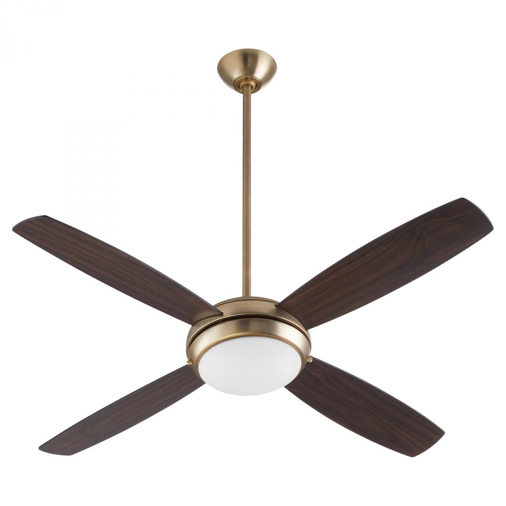 Quorum Lighting EXPO 20524-80 Fan Contemporary - Aged Brass