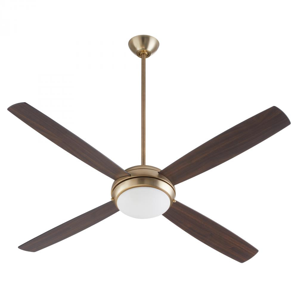 Quorum Lighting EXPO 20604-80 Fan Contemporary - Aged Brass