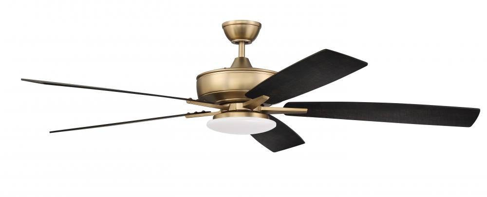 Craftmade SUPER PRO 112 S112SB5-60BWNFB Fan Traditional - Satin Brass