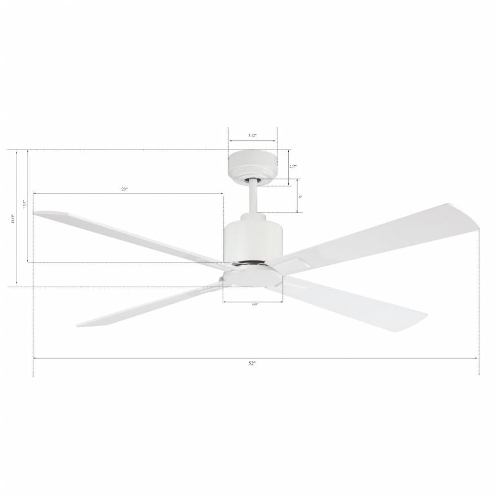 Beacon Lighting America 210521010 Fan Transitional - White