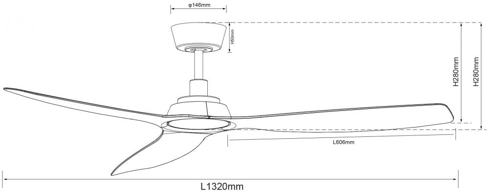 Beacon Lighting America 21065001 Fan Transitional - White