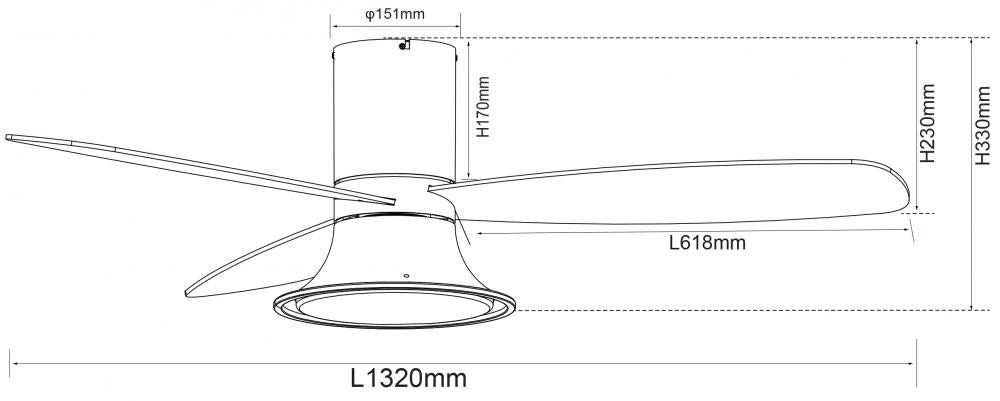 Beacon Lighting America 21066101 Fan Transitional - White