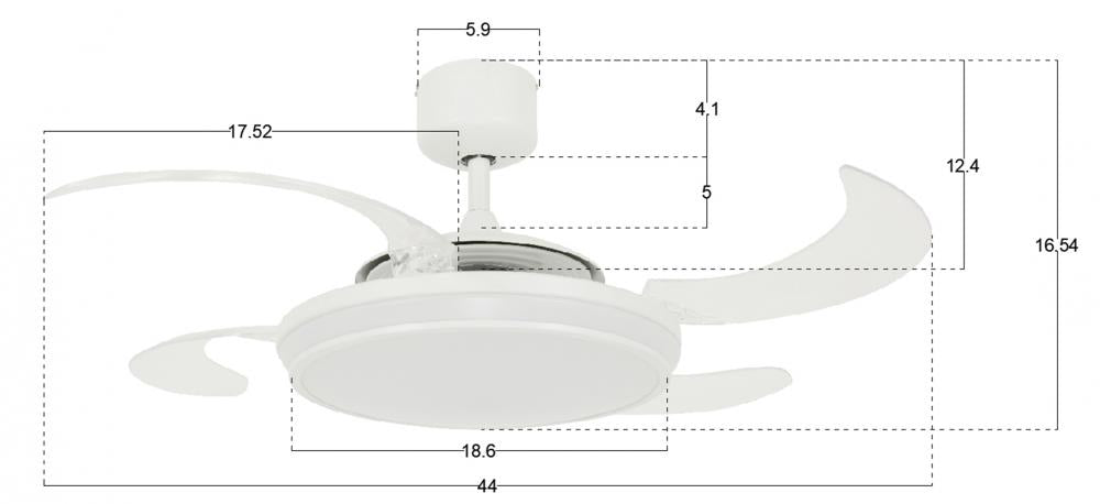 Beacon Lighting America 21103501 Fan Transitional - White