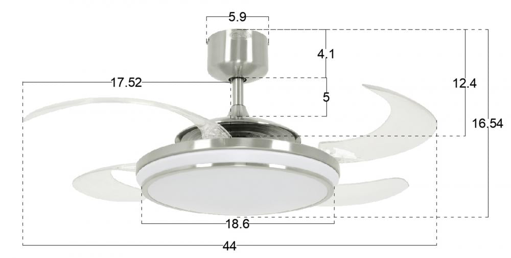 Beacon Lighting America 21103601 Fan Transitional - Chrome