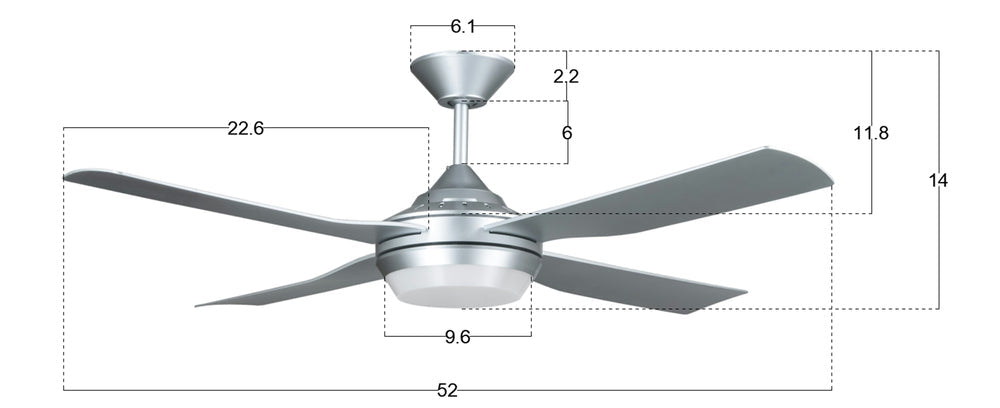 Beacon Lighting America 21289601 Fan Transitional - Silver