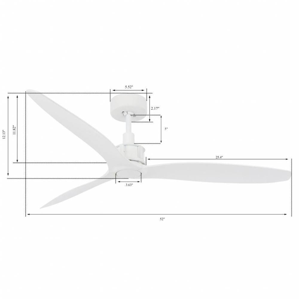 Beacon Lighting America 212916010 Fan Transitional - White