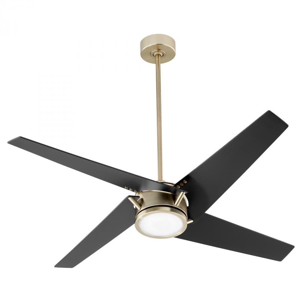 Quorum Lighting AXIS 26544-80 Fan Contemporary - Aged Brass