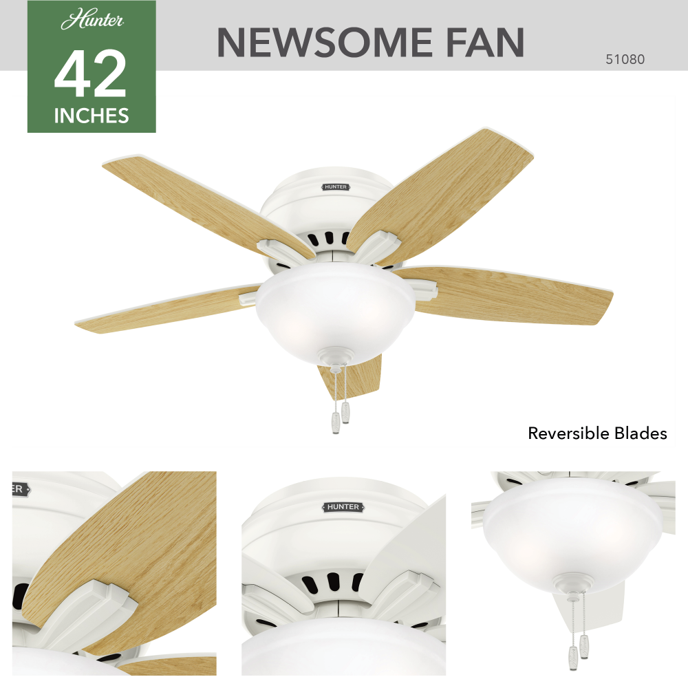 Hunter NEWSOME 51080 Fan Traditional - Fresh White