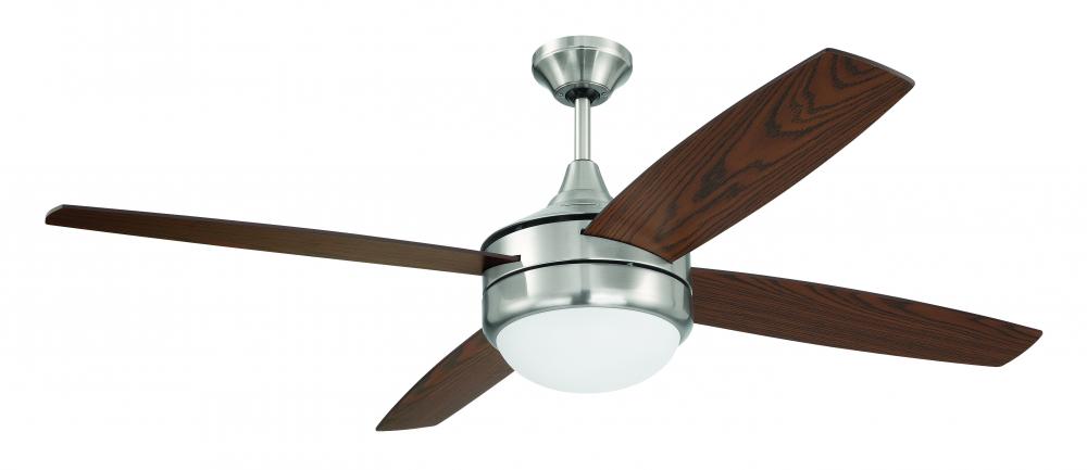 Craftmade PHAZE II 4- BLADE PHZ52BNK4 Fan - Brushed Polished Nickel