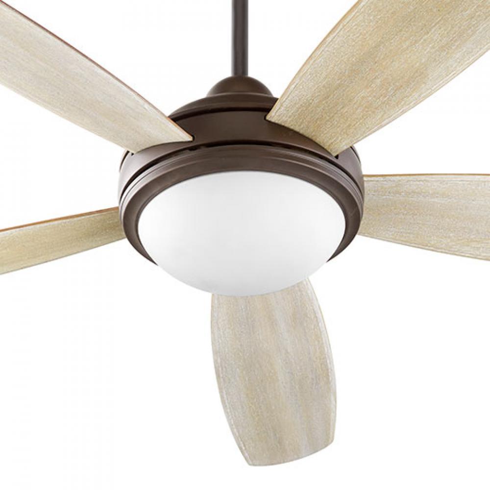 Quorum Lighting COLTON 36525-9186 Fan Contemporary - Oiled Bronze W Satin Opal