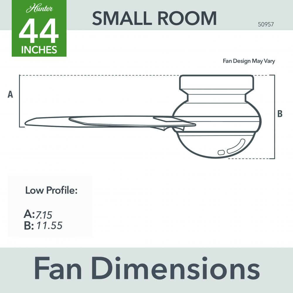 Hunter MINIKIN 50957 Fan Casual - Brushed Nickel