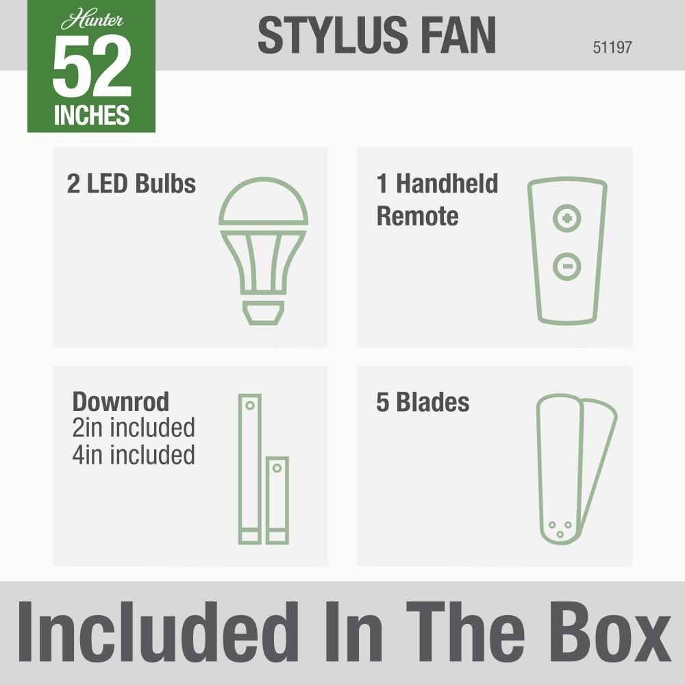 Hunter STYLUS 51197 Fan Casual - Matte White