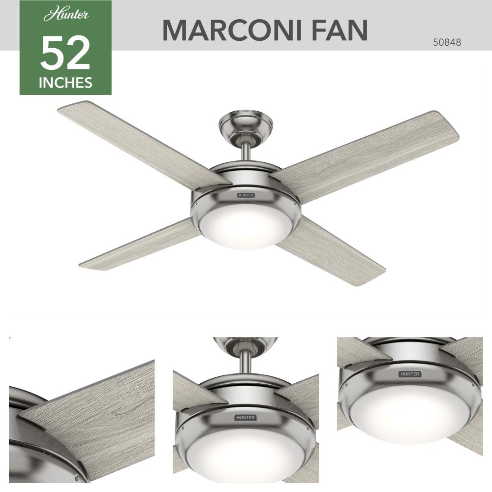 Hunter MARCONI 50848 Fan Transitional - Brushed Nickel