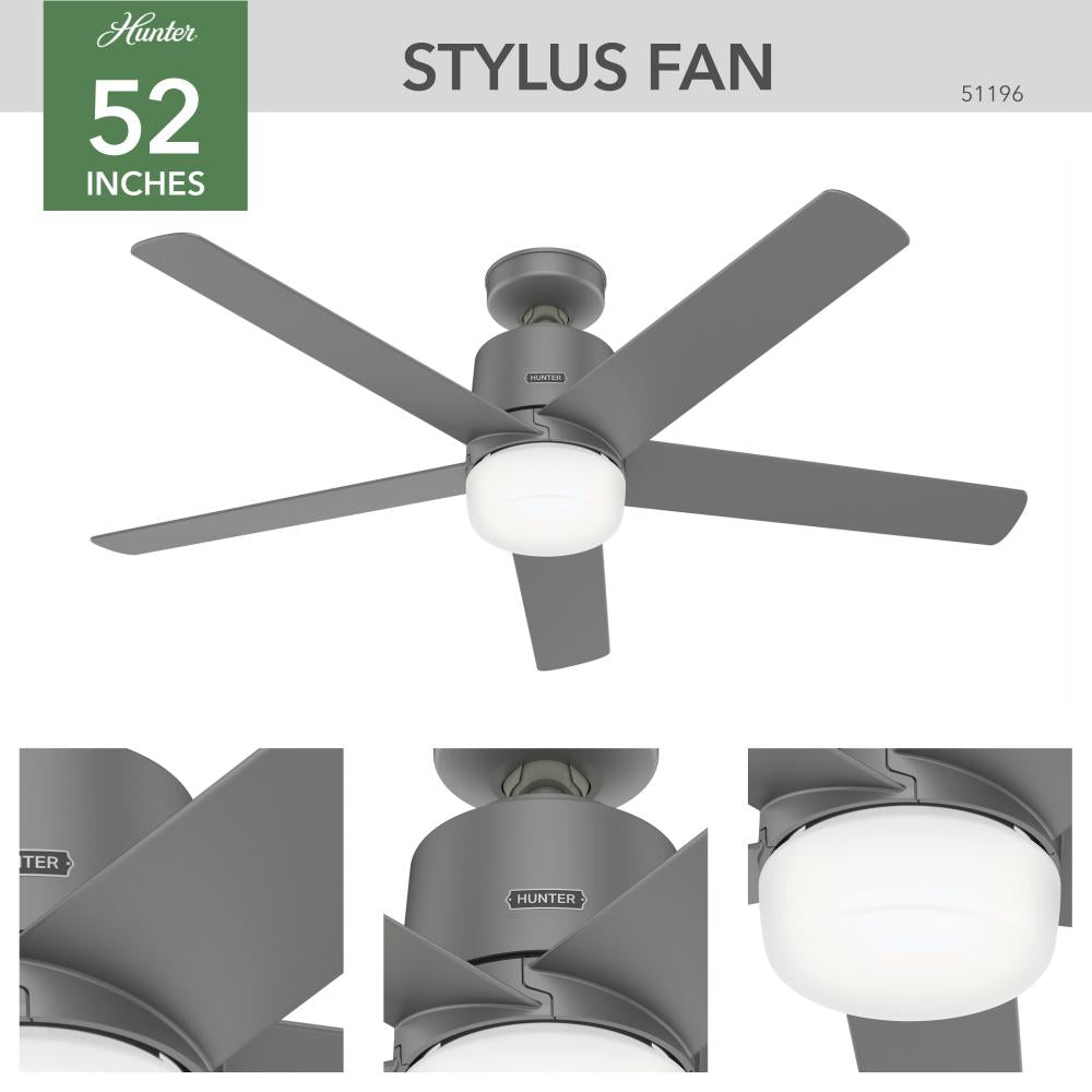 Hunter STYLUS 51196 Fan Casual - Matte Silver