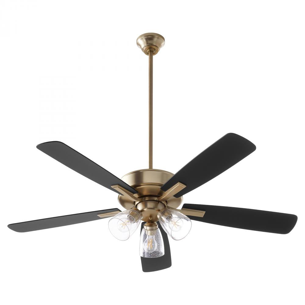 Quorum Lighting OVATION 4525-2380 Fan Traditional - Aged Brass