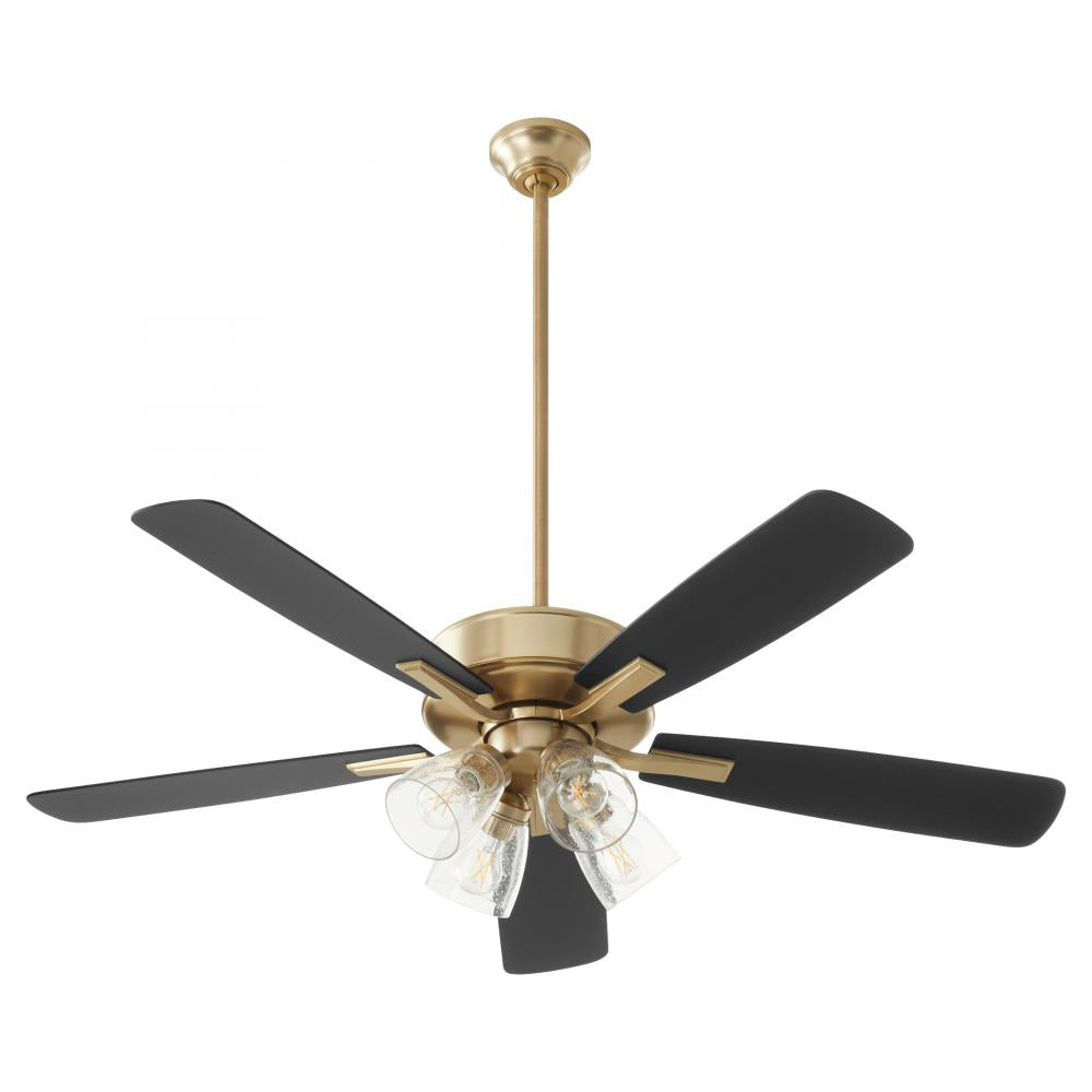 Quorum Lighting OVATION 4525-2480 Fan Traditional - Aged Brass