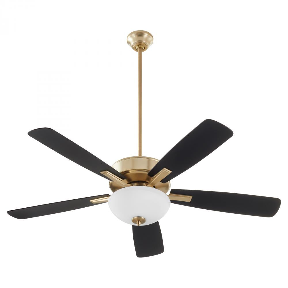 Quorum Lighting OVATION 4525-280 Fan Traditional - Aged Brass