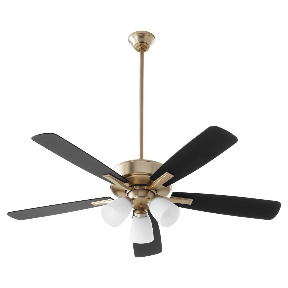 Quorum Lighting OVATION 4525-380 Fan Traditional - Aged Brass