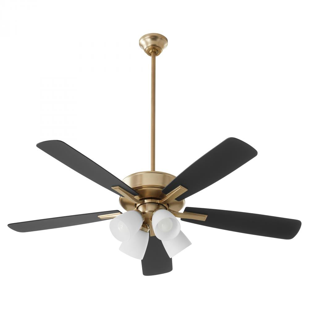 Quorum Lighting OVATION 4525-480 Fan Traditional - Aged Brass