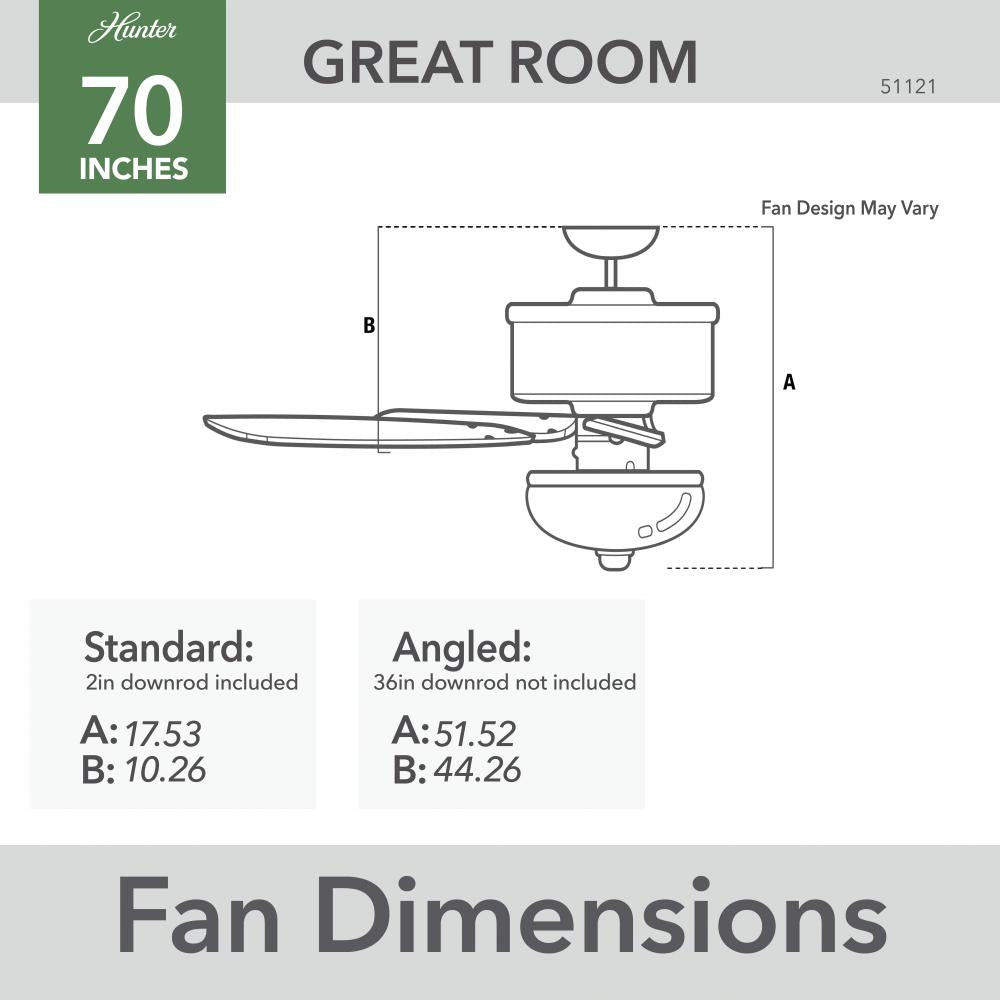 Hunter STOCKBRIDGE 51121 Fan Traditional - Noble Bronze