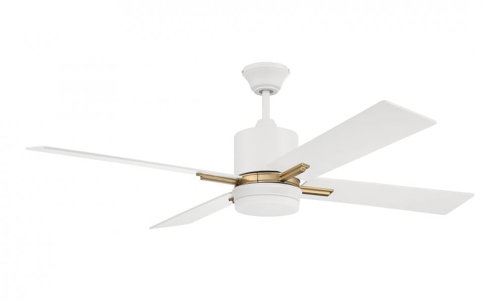 Craftmade TEANA TEA52WSB4 Fan - White Satin Brass