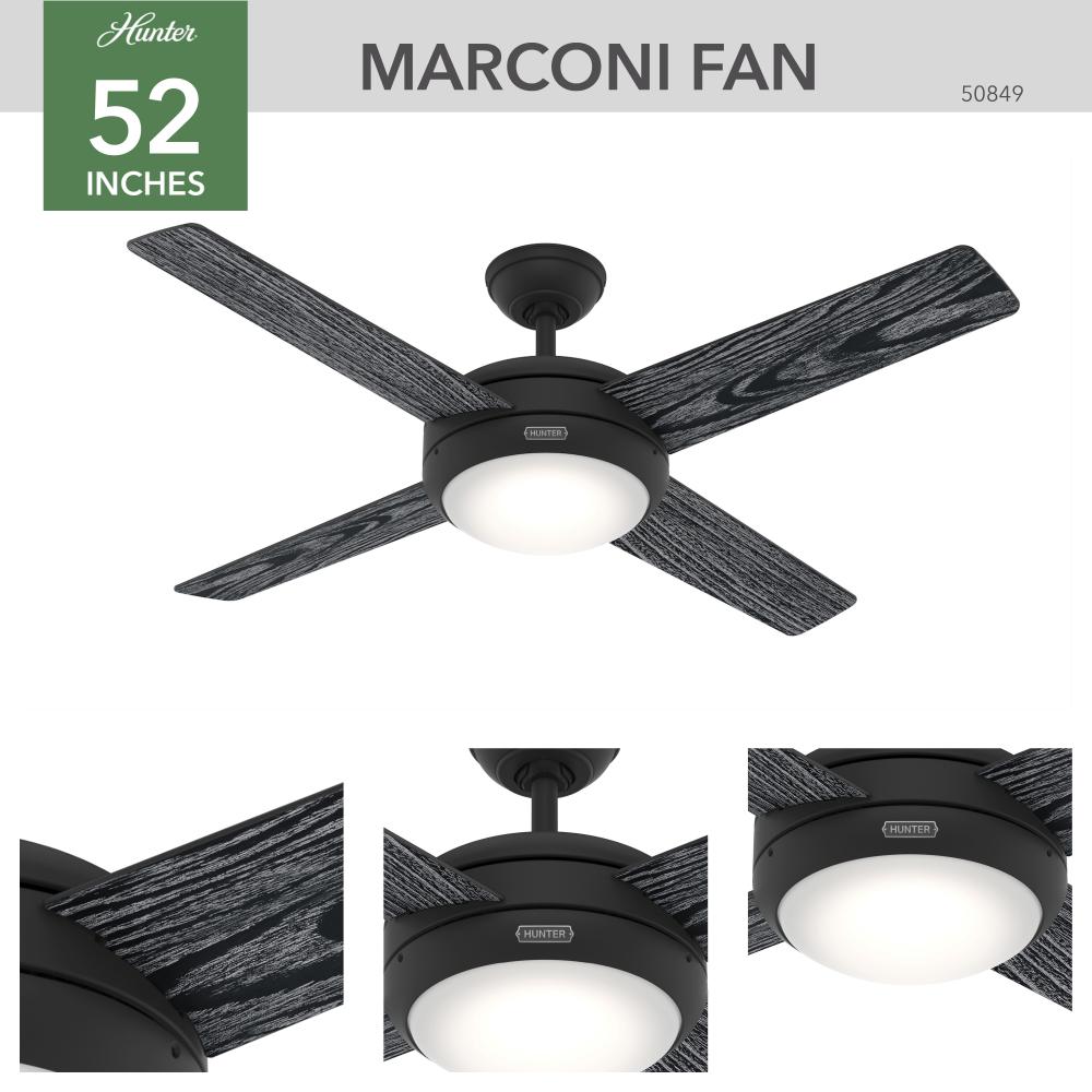 Hunter MARCONI 50849 Fan Transitional - Matte Black