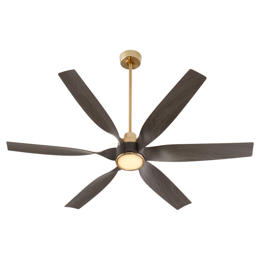 Quorum Lighting KIMBO 55606-80 Fan - Aged Brass