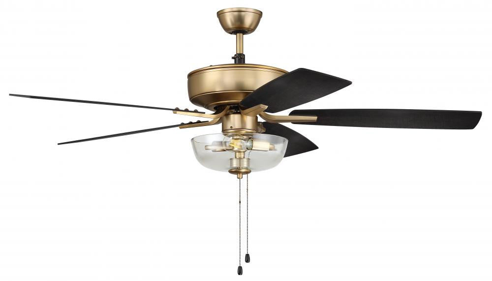 Craftmade PRO PLUS 101 P101SB5-52BWNFB Fan Traditional - Satin Brass