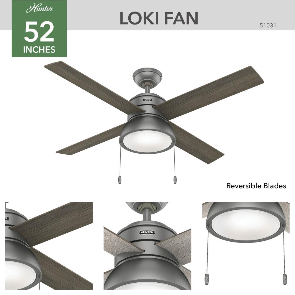 Hunter LOKI 51031 Fan Casual - Matte Silver