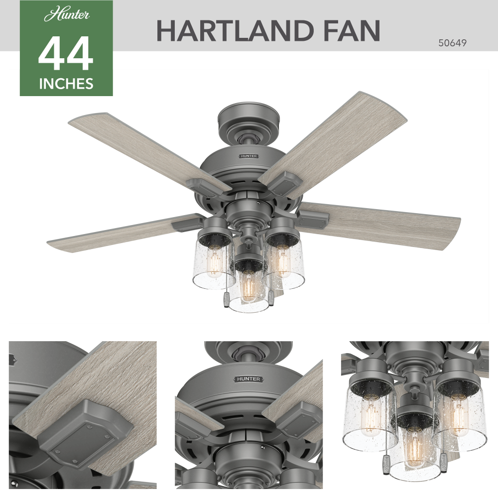 Hunter HARTLAND 50649 Fan Casual - Matte Silver