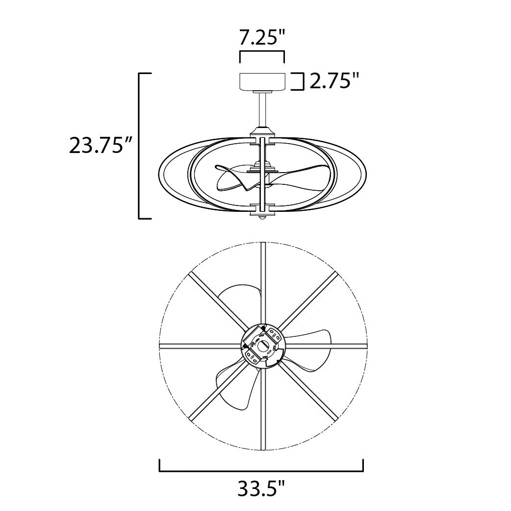 Maxim Lighting SOLSTICE 61006SN Fan Modern - Nickel