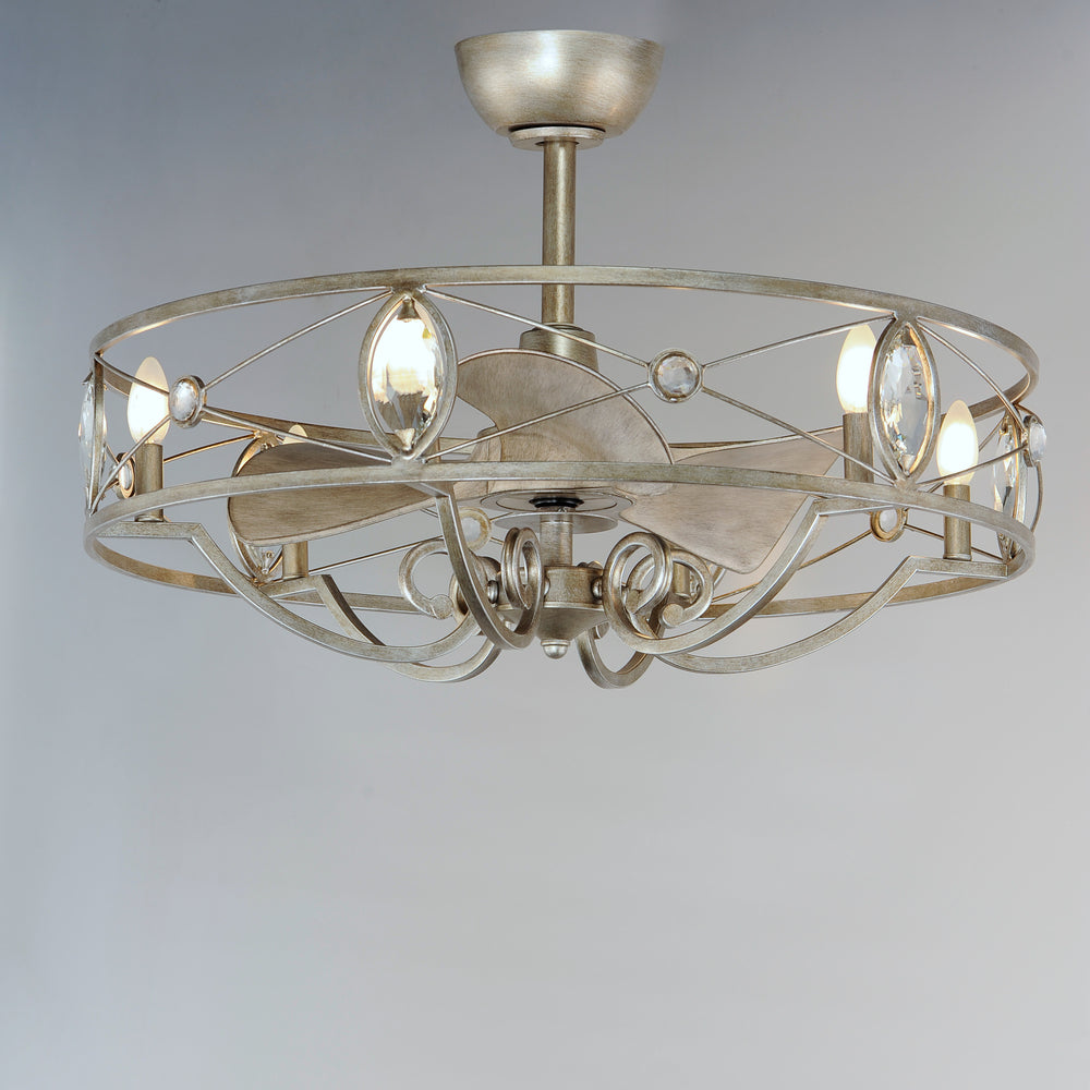 Maxim Lighting SOLITAIRE 61013SM Fan Contemporary - Silver