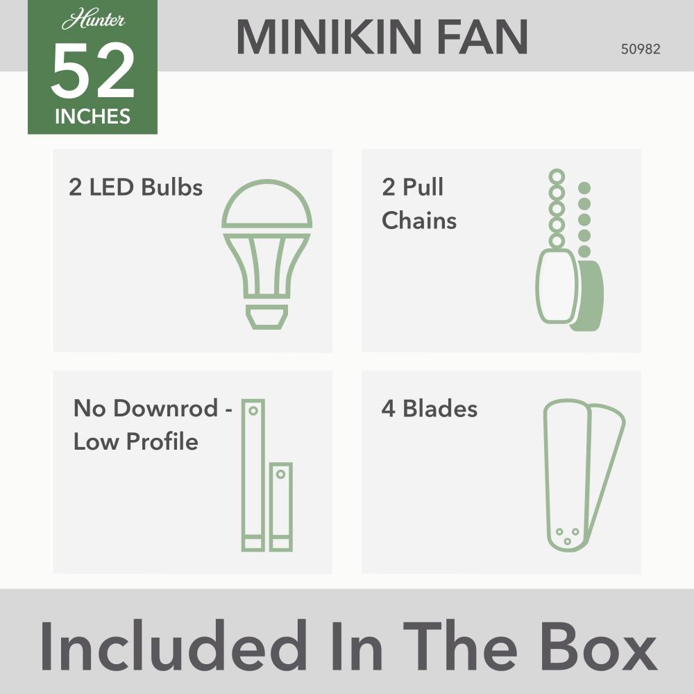 Hunter MINIKIN 50982 Fan Traditional - Fresh White