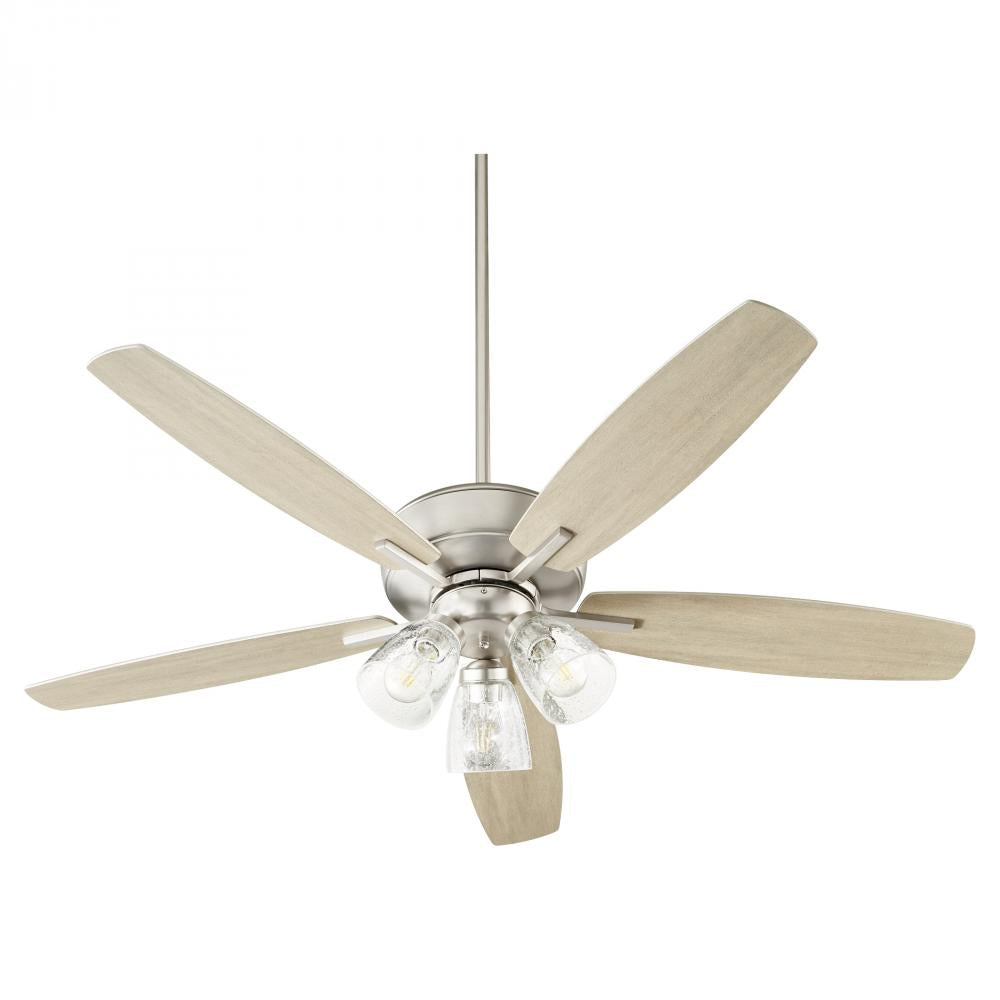 Quorum Lighting BREEZE 7052-365 Fan Traditional - Satin Nickel