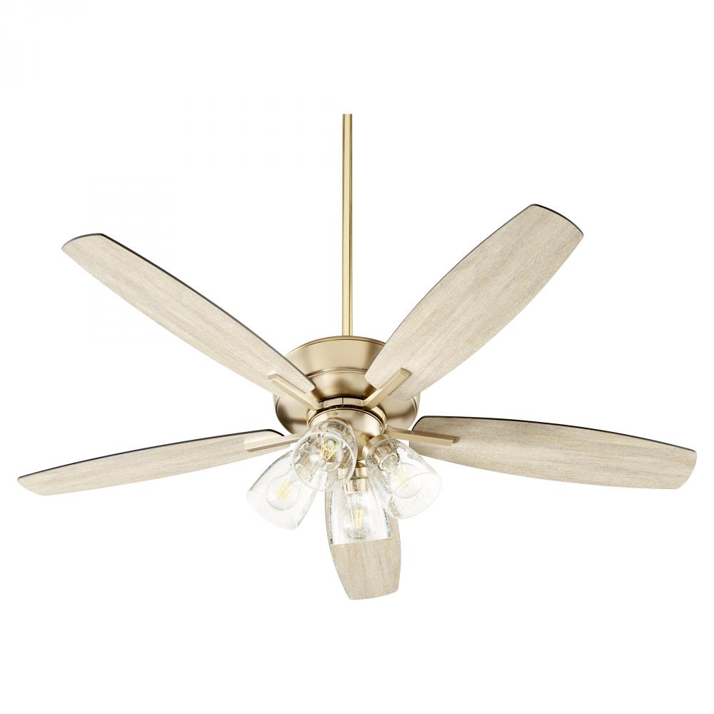 Quorum Lighting BREEZE 7052-480 Fan Traditional - Aged Brass