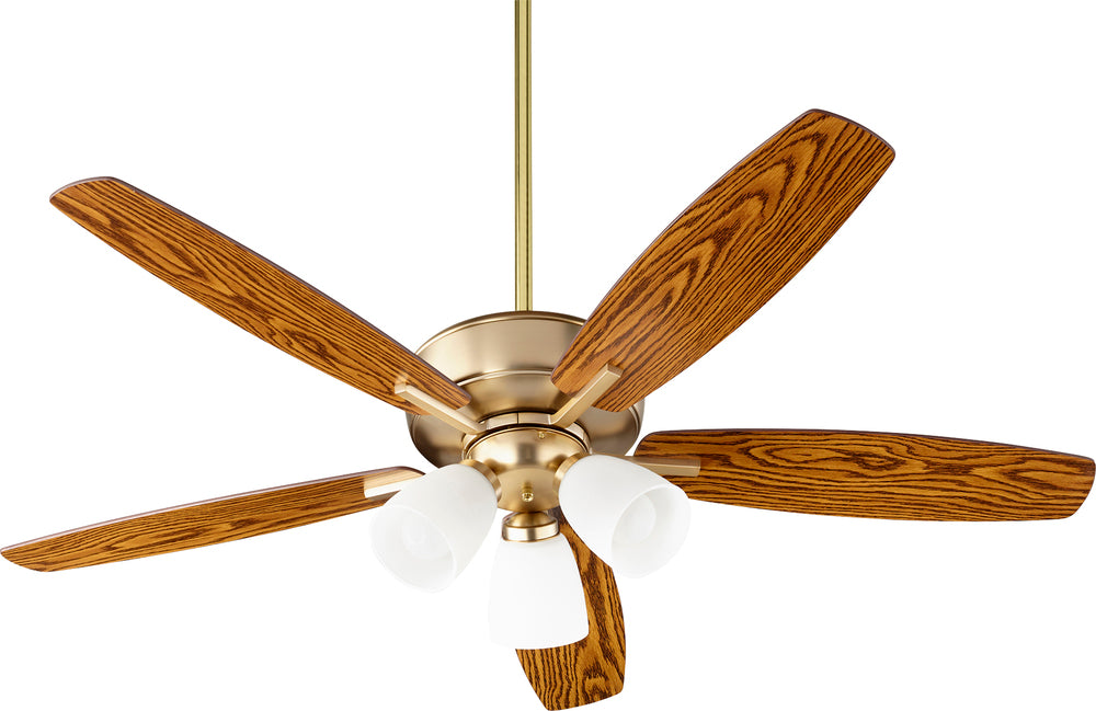 Quorum Lighting BREEZE 70525-380 Fan Traditional - Aged Brass