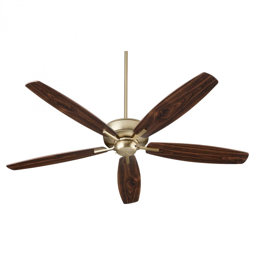 Quorum Lighting BREEZE 60&#34; 7060-80 Fan Traditional - Aged Brass