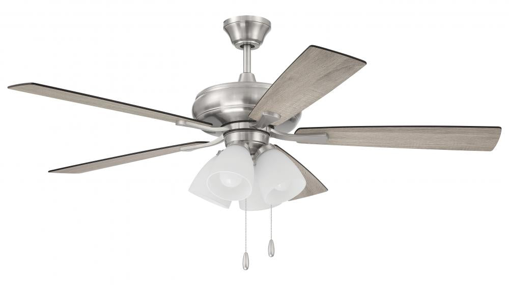 Craftmade EOS FROST 4 LIGHT ECF114BNK5-DWWLN Fan - Brushed Polished Nickel